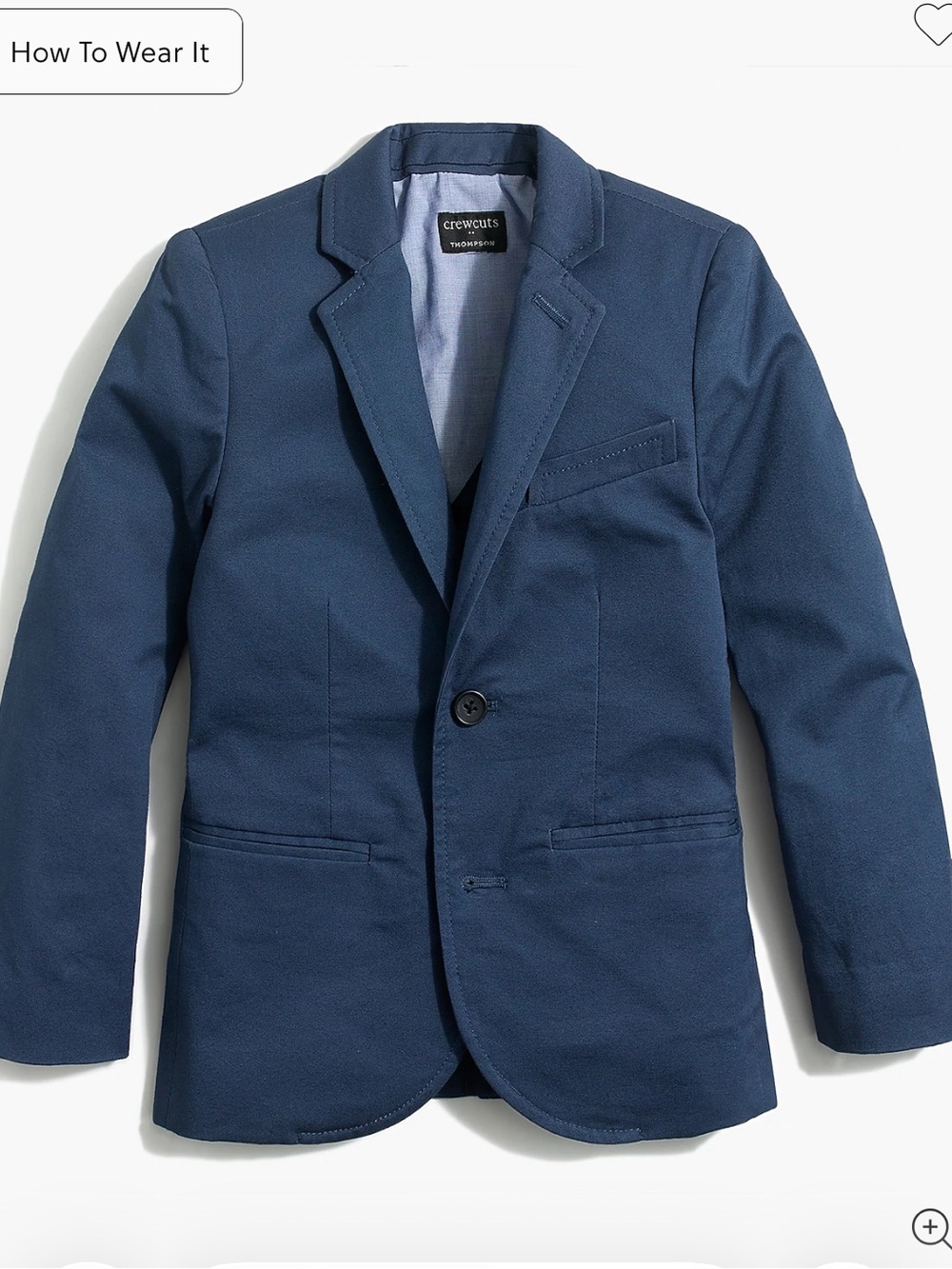 J. Crew Factory Boys' Thompson suit jacket in flex chino